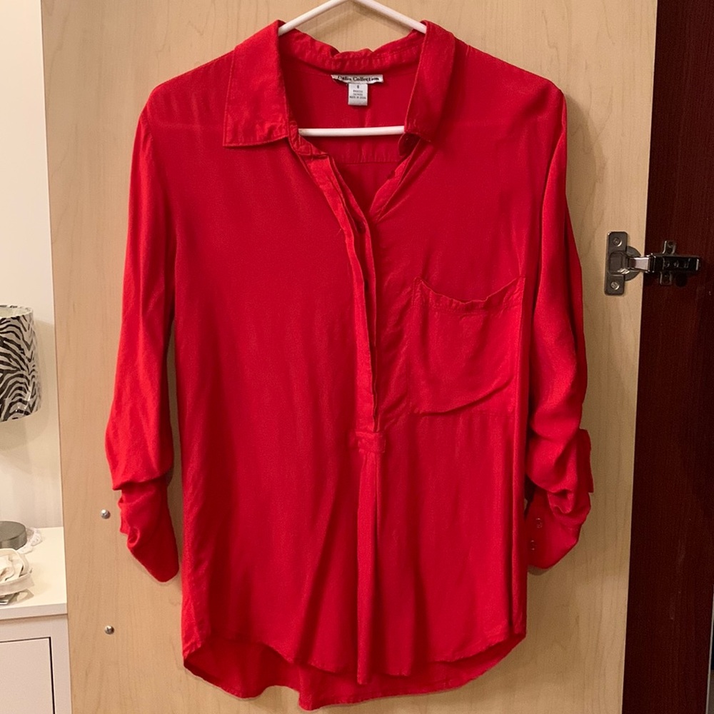 Dalia Collection Red Blouse